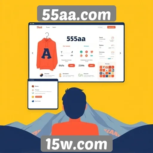 Análise da interface do site 55aa.com